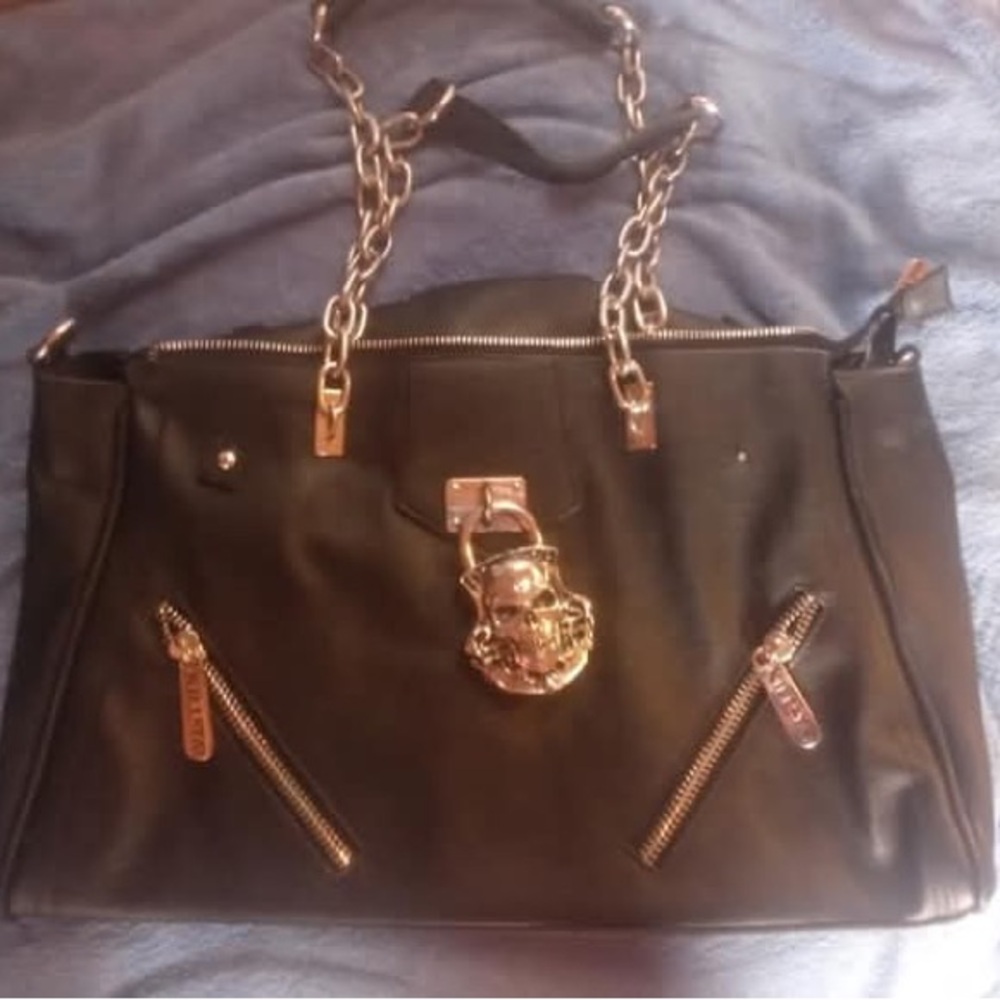 Black Leather Backpack - Picture 2 of 2